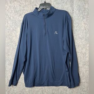 Rhoback Men's XXL Deep Blue 1/4 Zip-Up lightweight Pullover